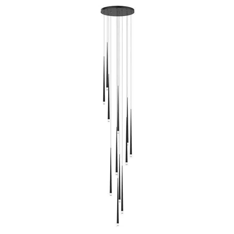 Reveno Kronleuchter Slender Cone Linear Schwarz Minimalistisch