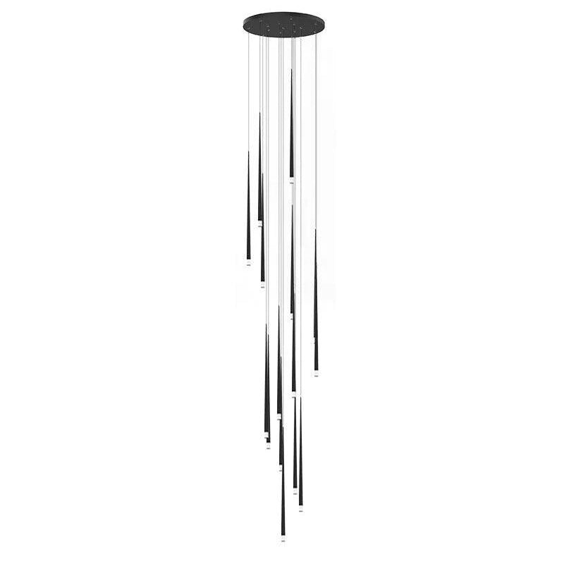 Reveno Kronleuchter Slender Cone Linear Schwarz Minimalistisch