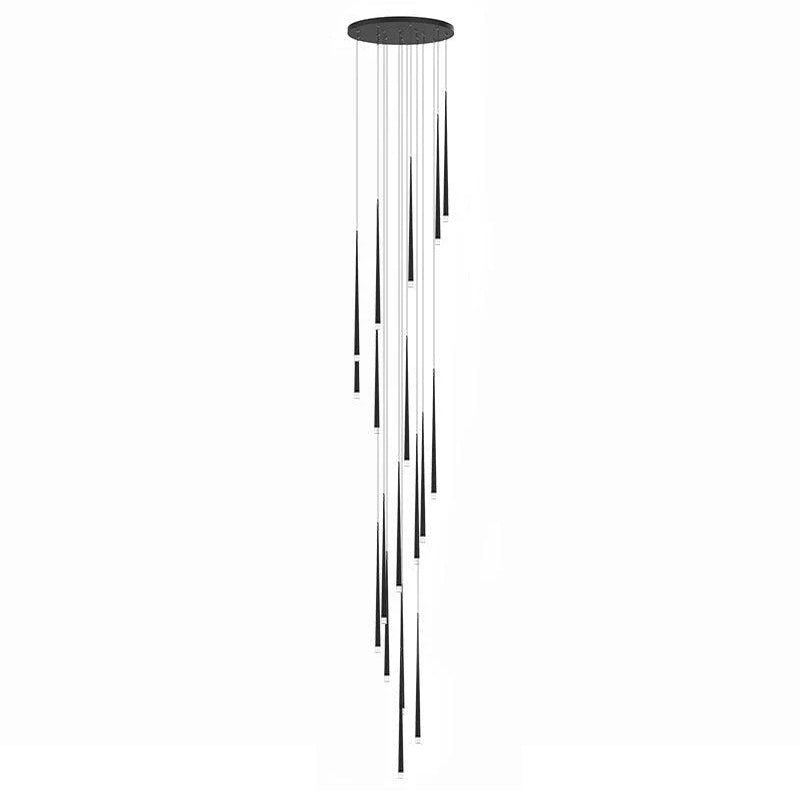 Reveno Kronleuchter Slender Cone Linear Schwarz Minimalistisch