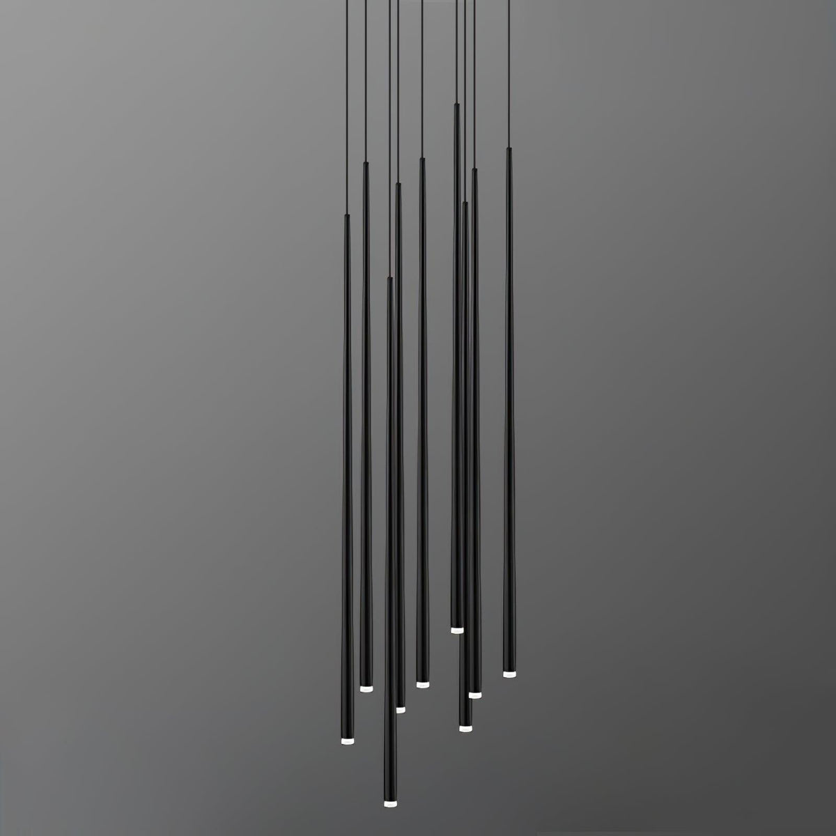 Reveno Kronleuchter Slender Cone Linear Schwarz Minimalistisch