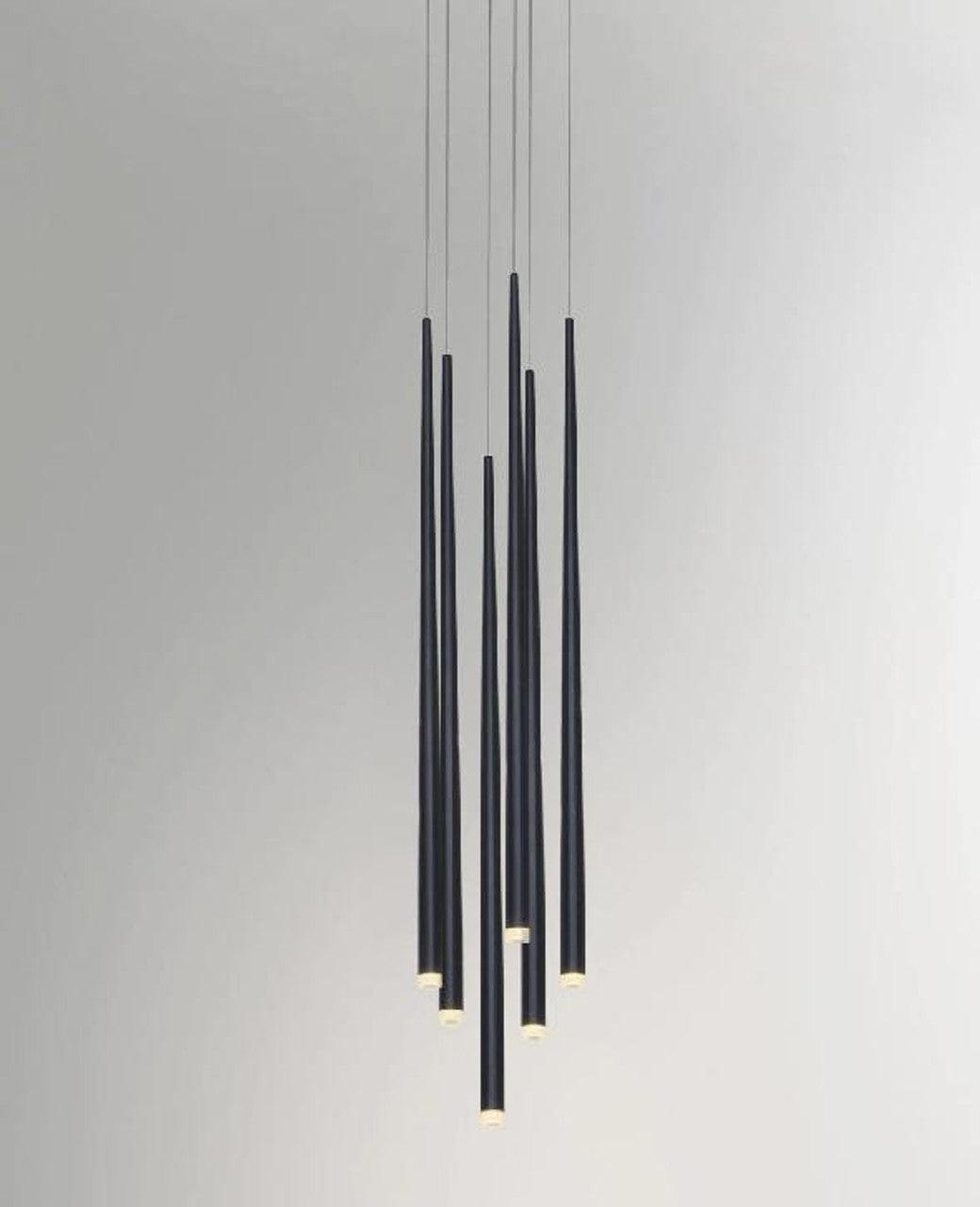 Reveno Kronleuchter Slender Cone Linear Schwarz Minimalistisch