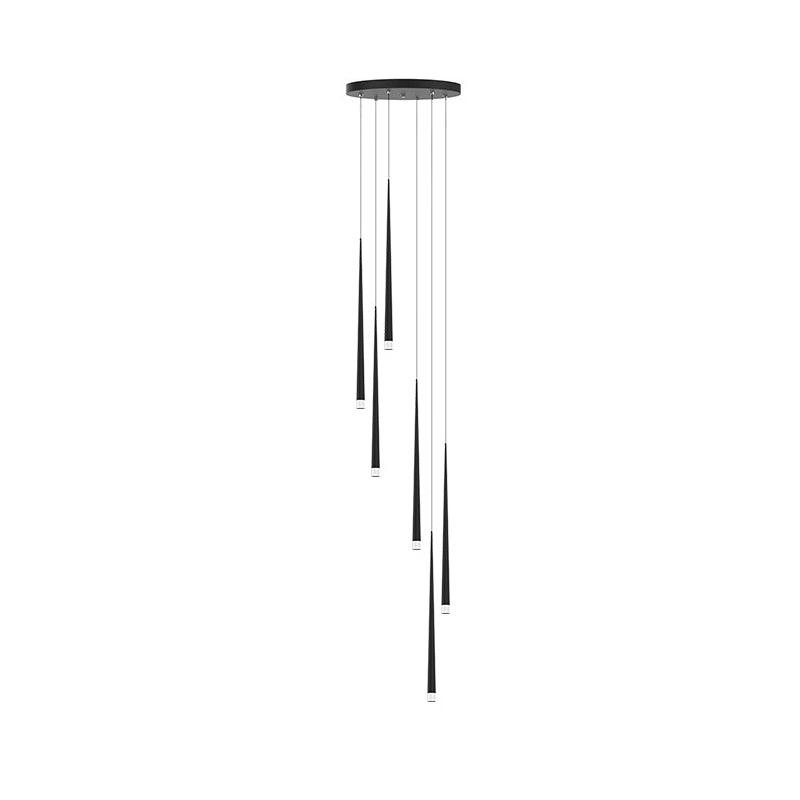 Reveno Kronleuchter Slender Cone Linear Schwarz Minimalistisch