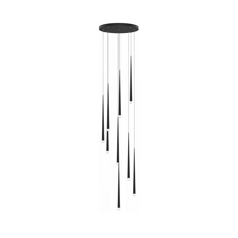Reveno Kronleuchter Slender Cone Linear Schwarz Minimalistisch