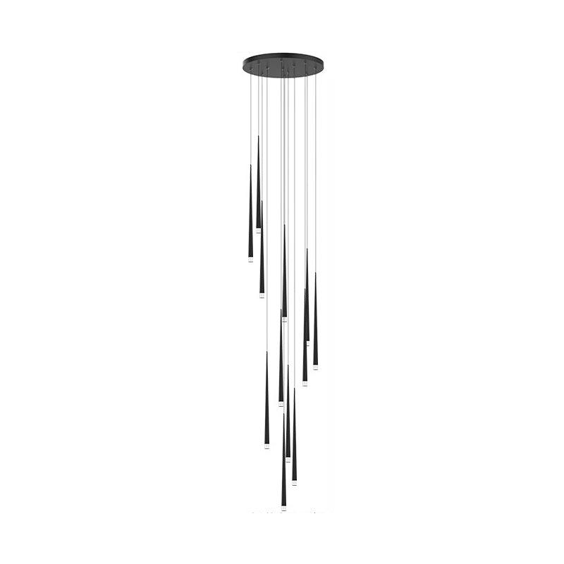 Reveno Kronleuchter Slender Cone Linear Schwarz Minimalistisch