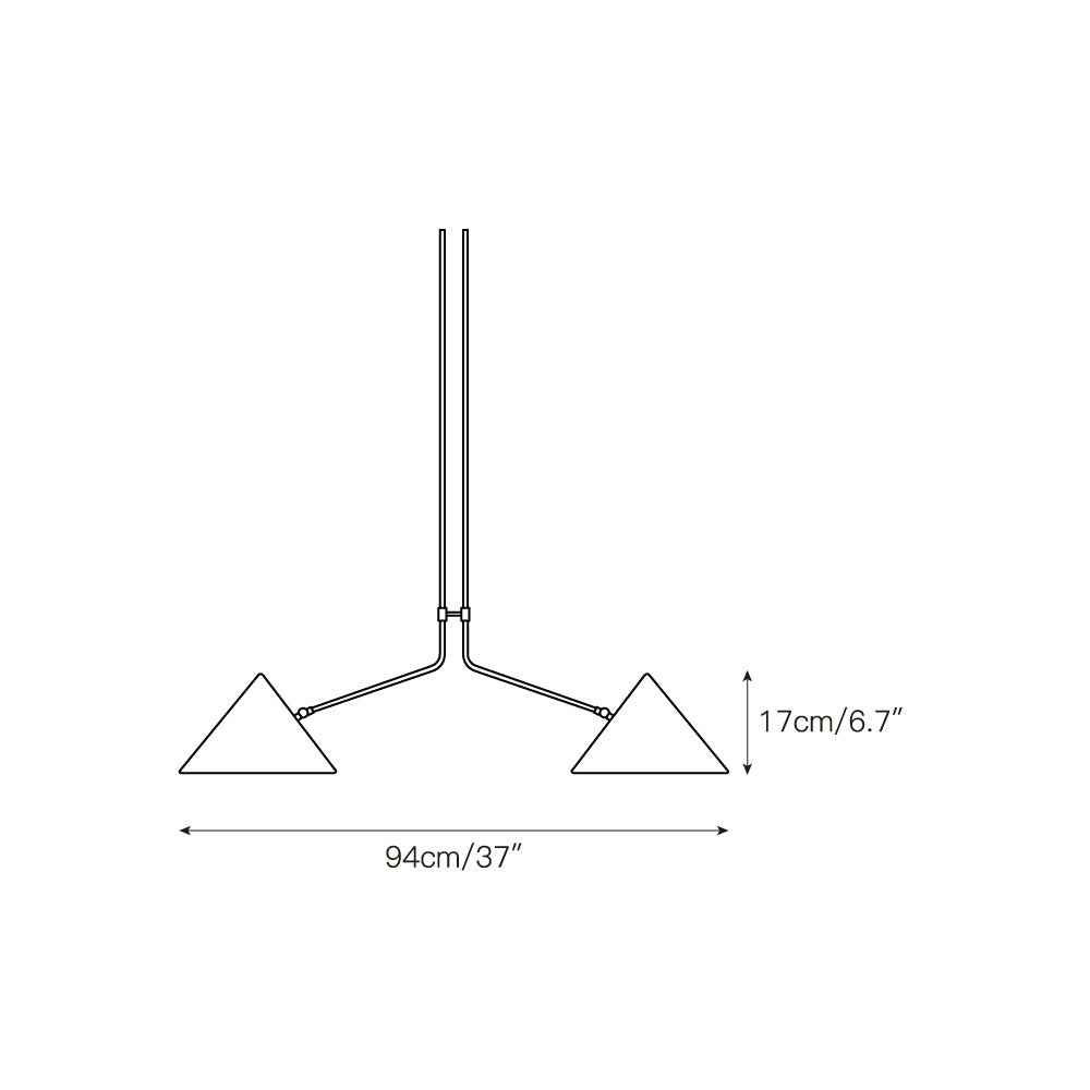 Norvayne Slide 2 Arm Pendelleuchte