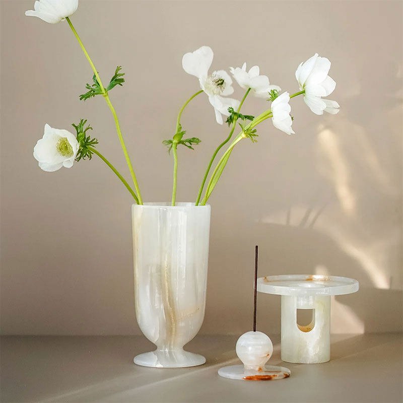 Ciranaine kleine Jade-Vase in Grün