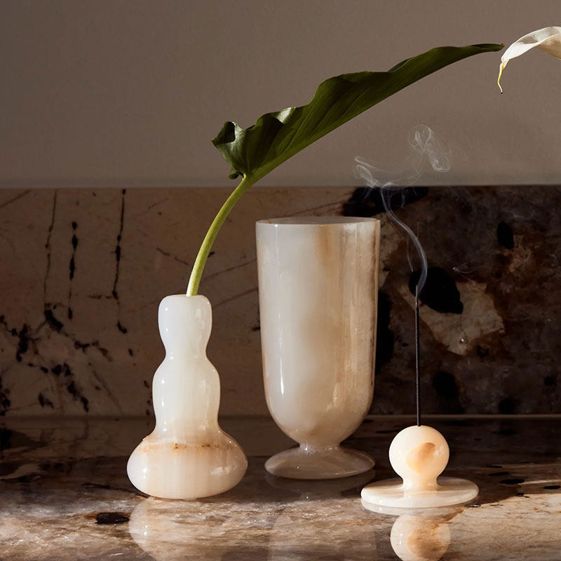 Ciranaine kleine Jade-Vase in Grün