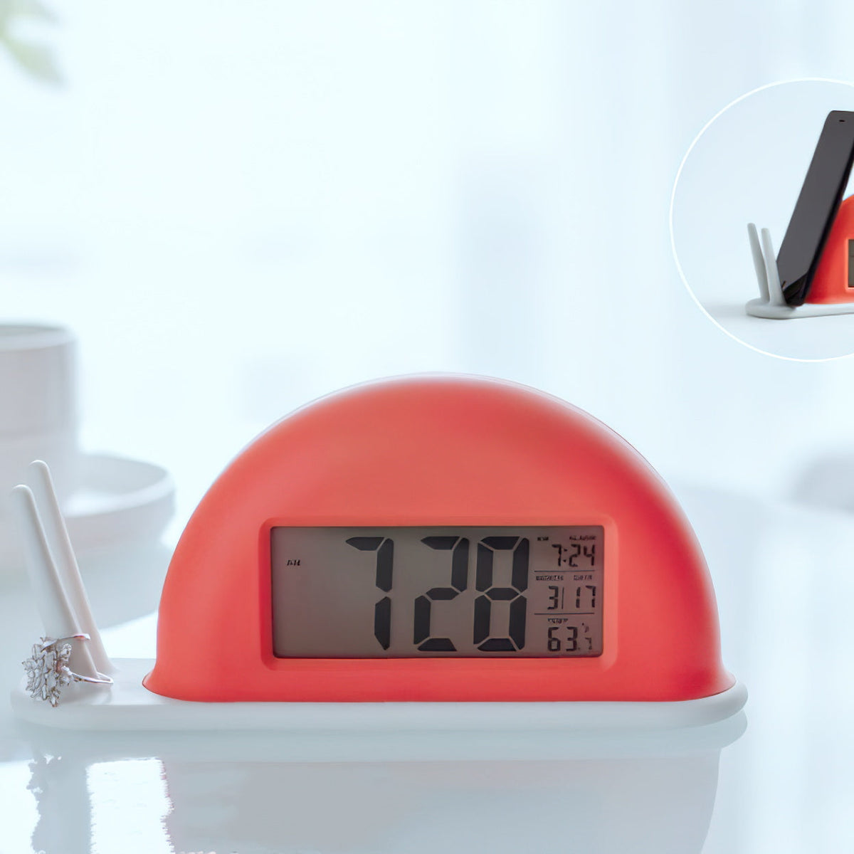 Ciriraya Wecker-Nachtlampe mit integrierter Batterie