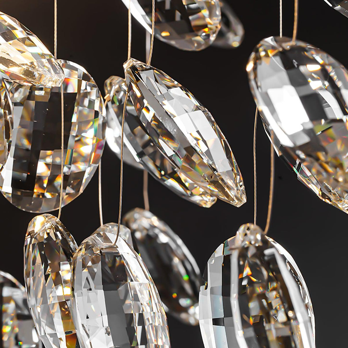 Luxirian Kronleuchter Kristallzweig Gold LED