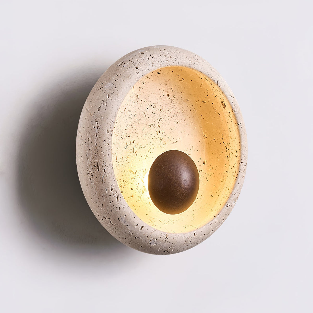 Serinaria Orb-Shaped Travertine Wandleuchte