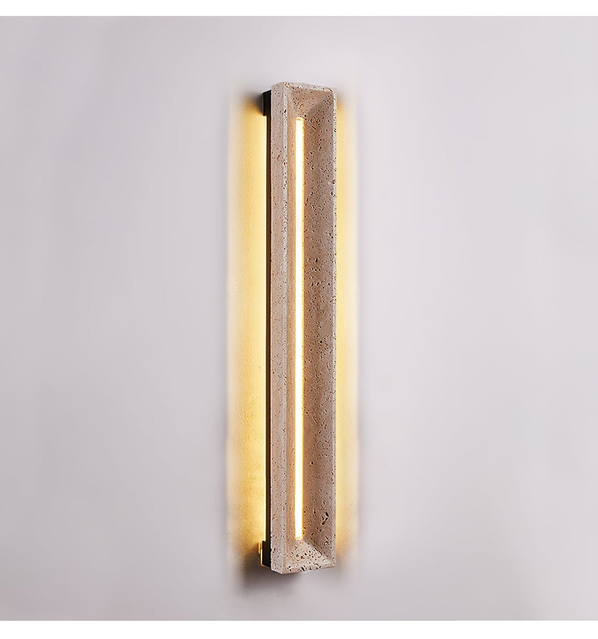 Dfi Minimalistische Wandleuchte aus Travertin in Gelb