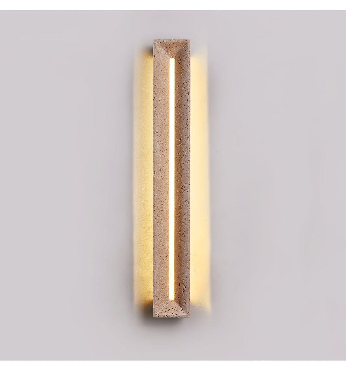 Dfi Minimalistische Wandleuchte aus Travertin in Gelb