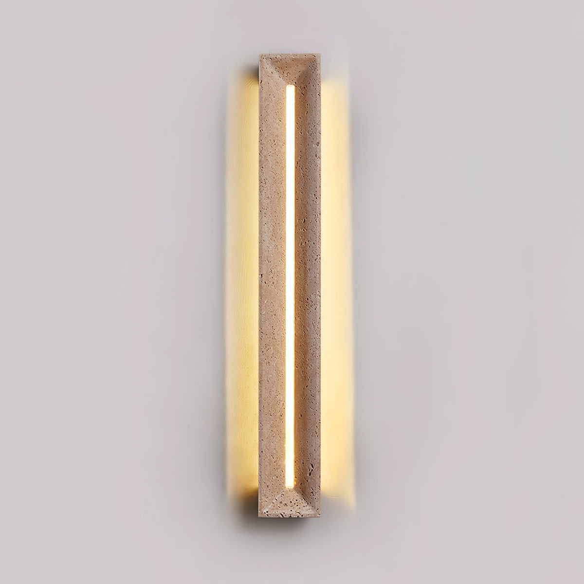 Dfi Minimalistische Wandleuchte aus Travertin in Gelb