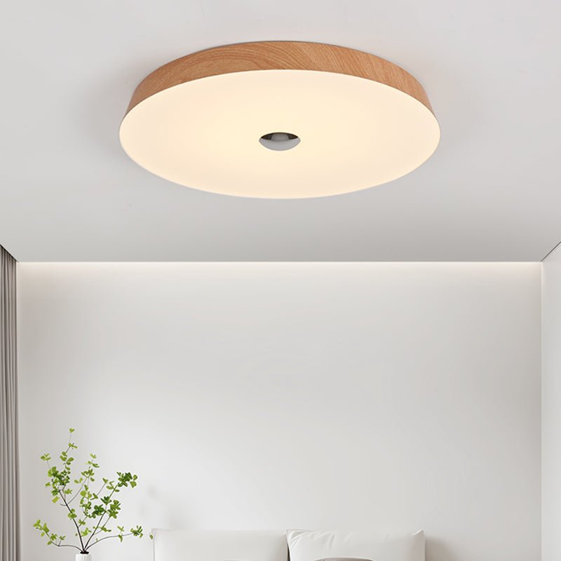 Ceshaora zeitgenössische minimalistische Deckenleuchte mit Holzmasse-Optik