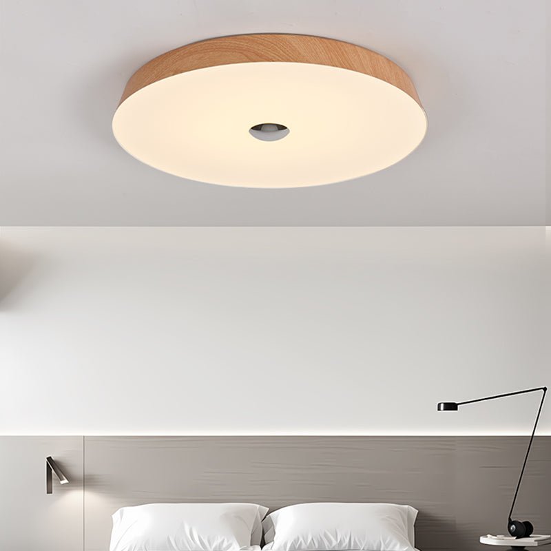 Ceshaora zeitgenössische minimalistische Deckenleuchte mit Holzmasse-Optik