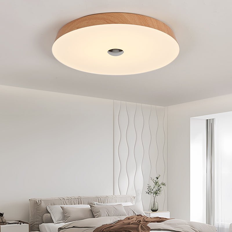 Ceshaora zeitgenössische minimalistische Deckenleuchte mit Holzmasse-Optik