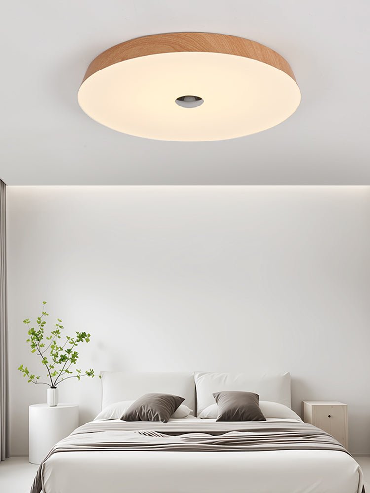 Ceshaora zeitgenössische minimalistische Deckenleuchte mit Holzmasse-Optik