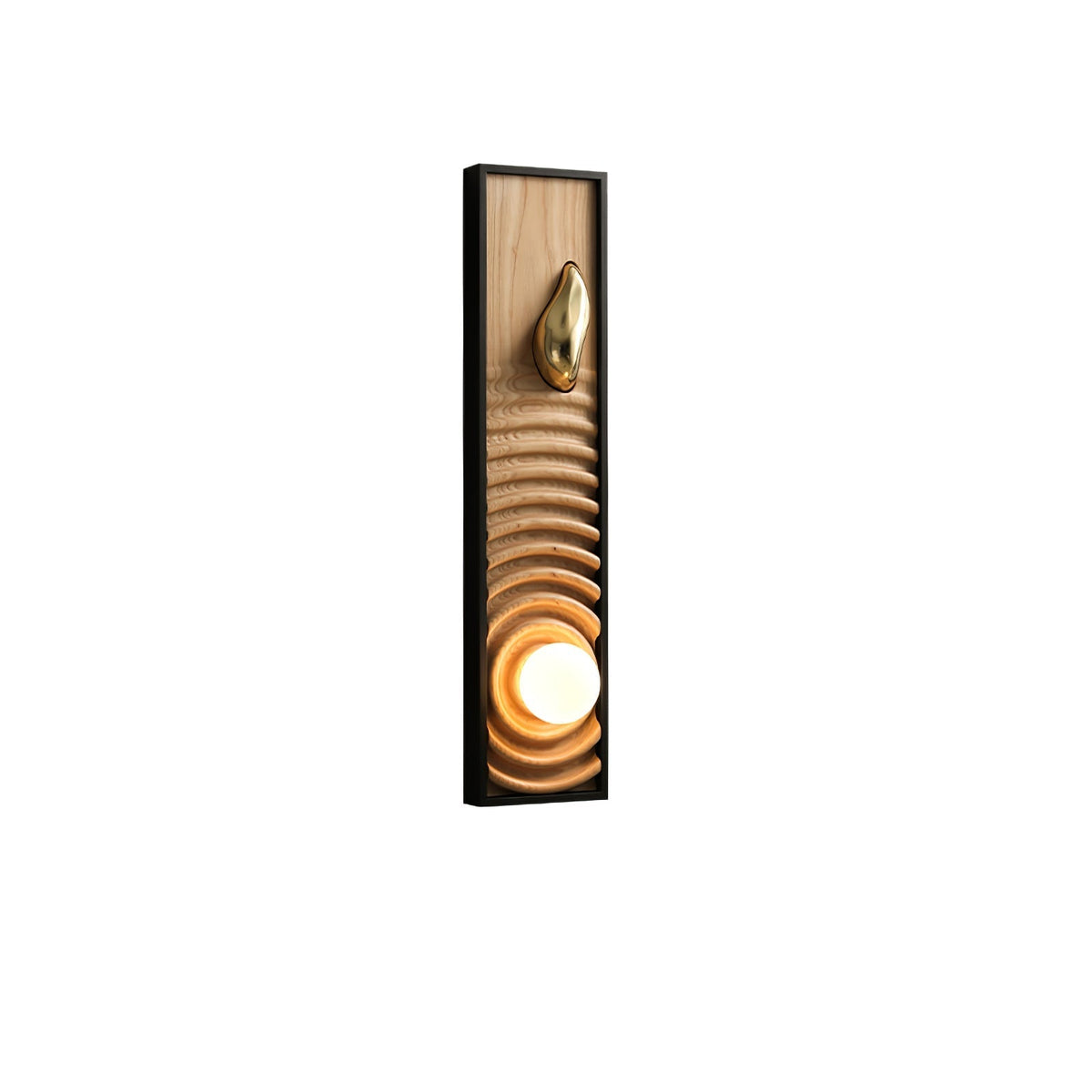 Caleb Vintage Holz-Wandleuchte