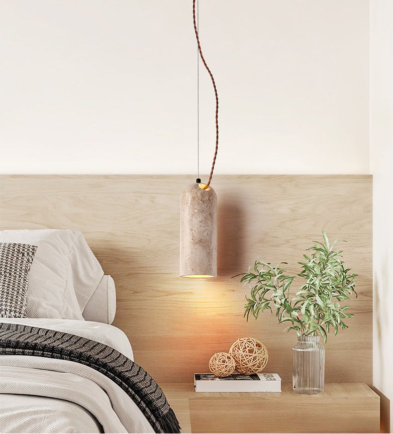 Talv elegante Pendelleuchte aus gelbem Travertin