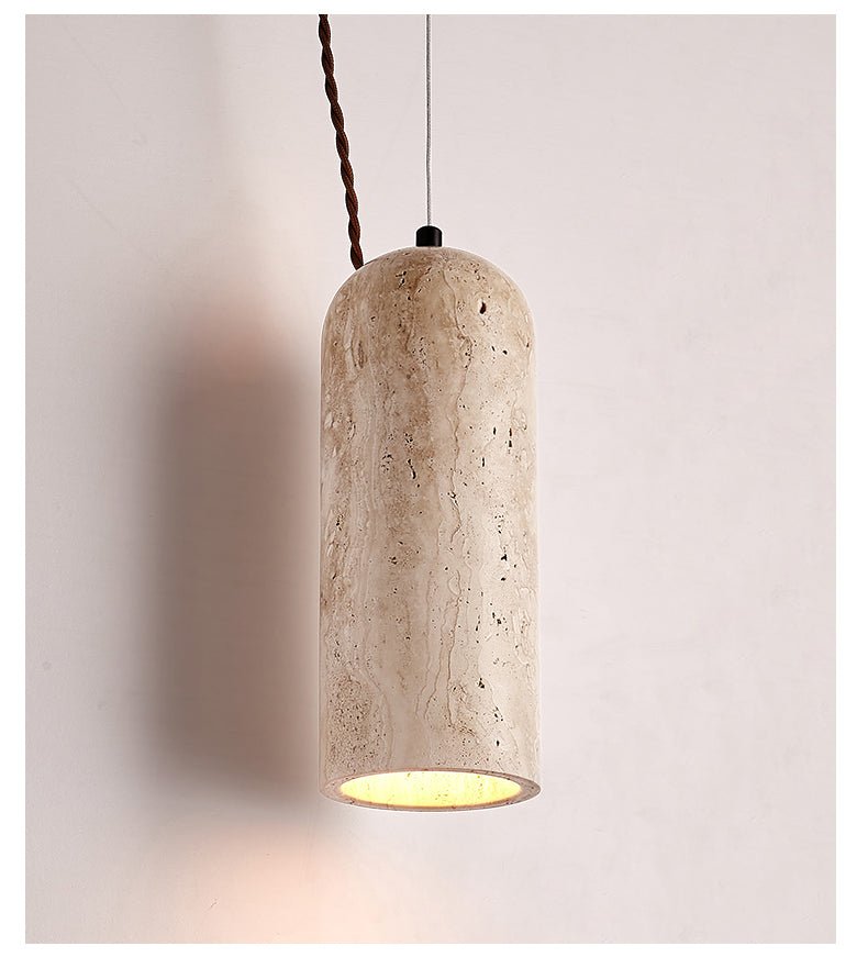 Talv elegante Pendelleuchte aus gelbem Travertin