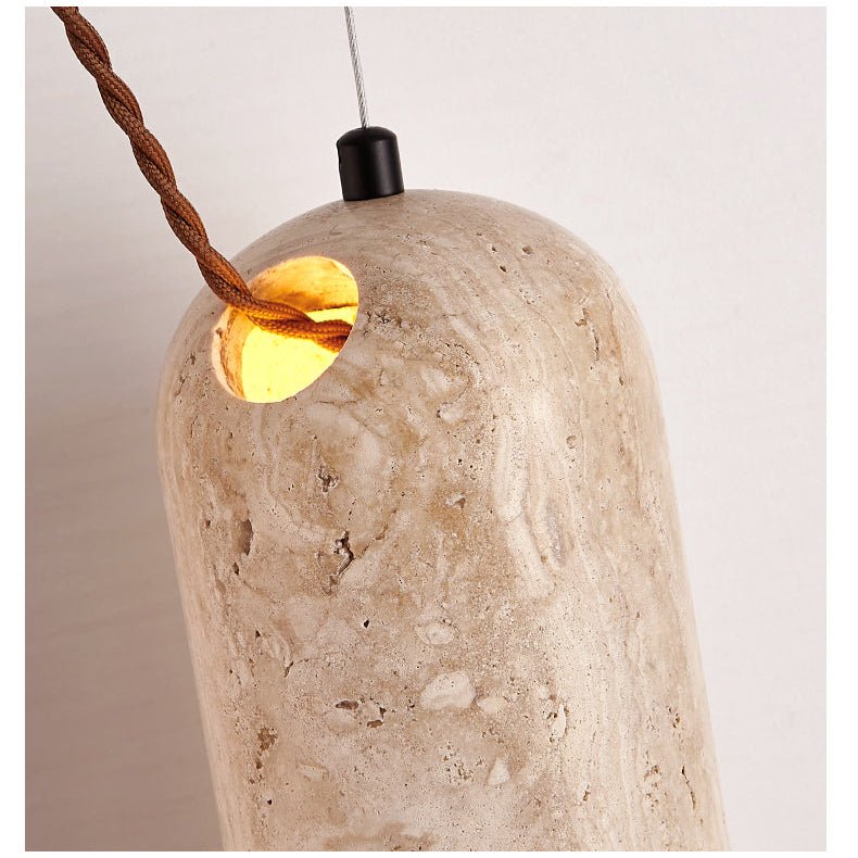 Talv elegante Pendelleuchte aus gelbem Travertin