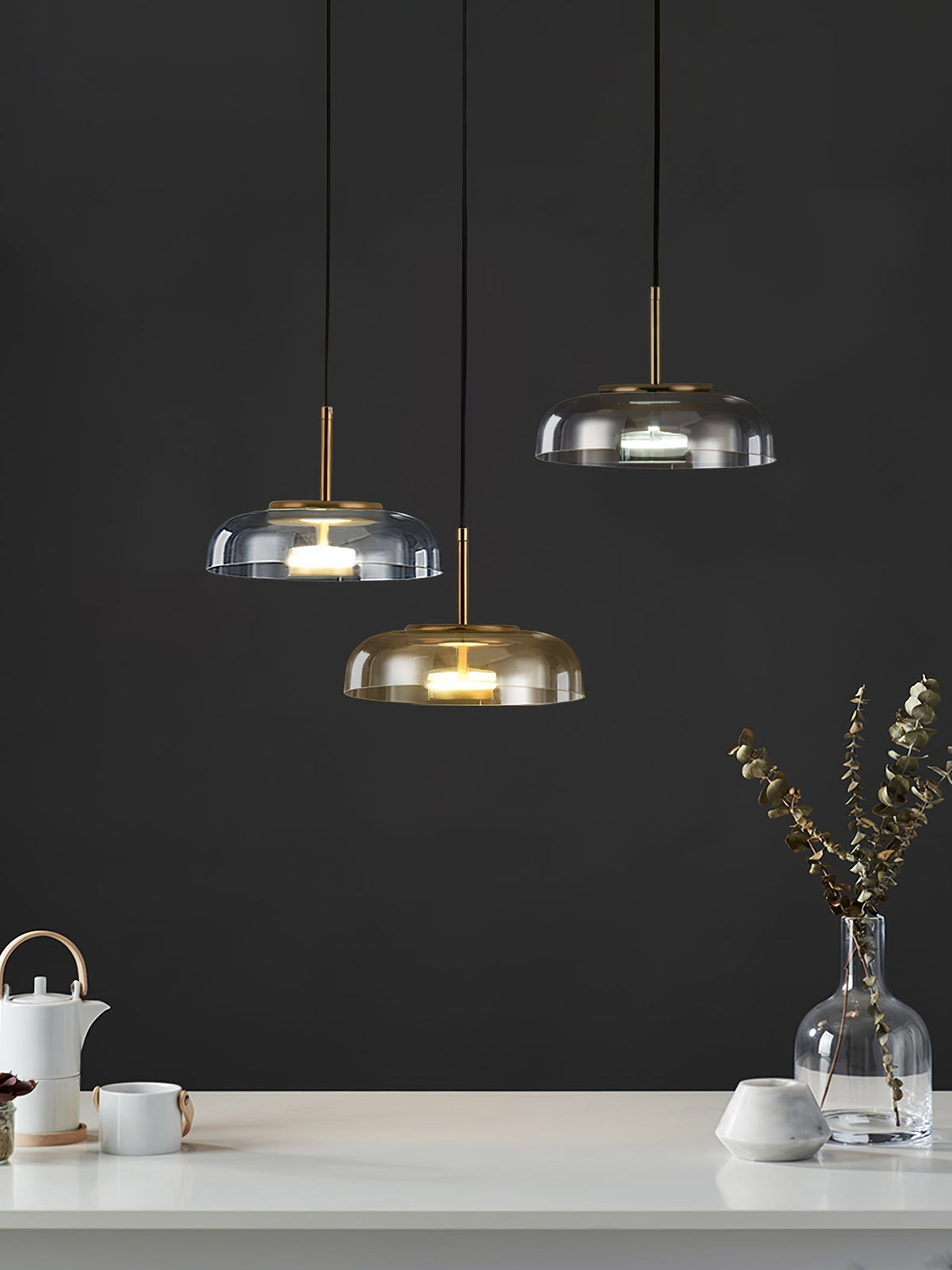 Liorenia Pendelleuchte Transparentes Glas Schlicht