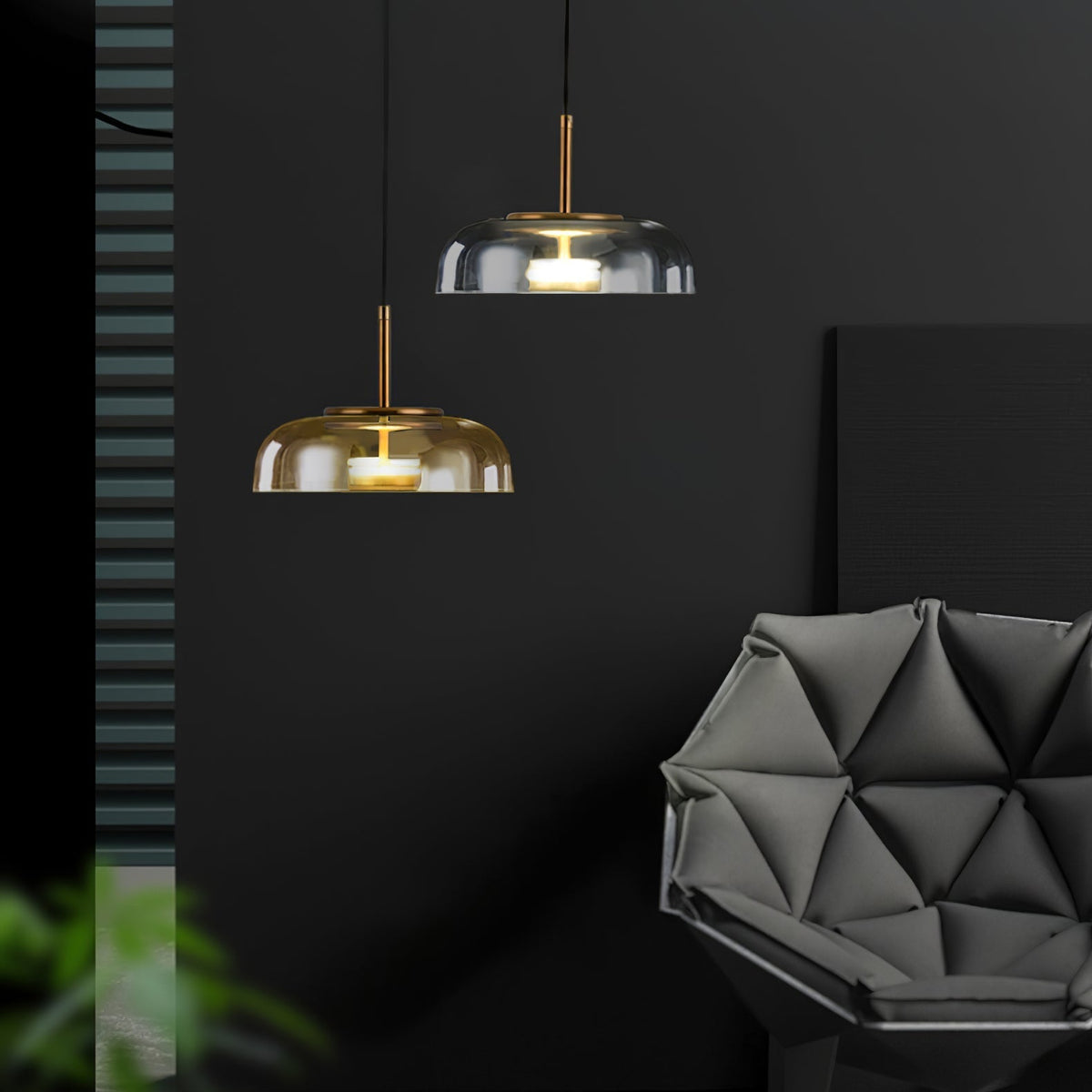 Liorenia Pendelleuchte Transparentes Glas Schlicht