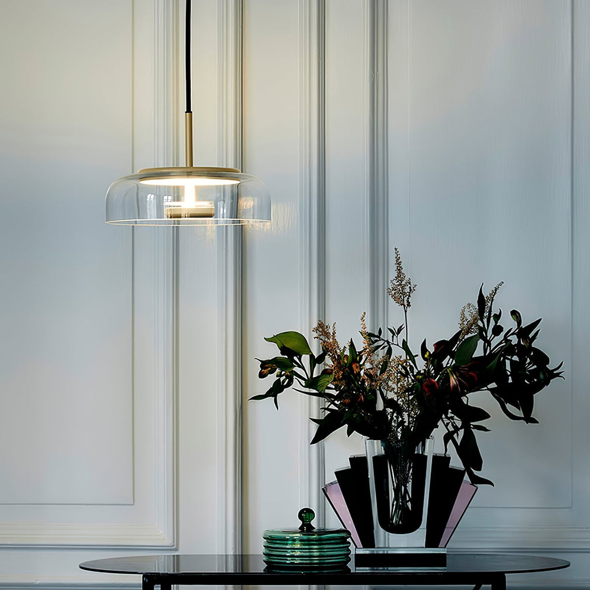 Liorenia Pendelleuchte Transparentes Glas Schlicht