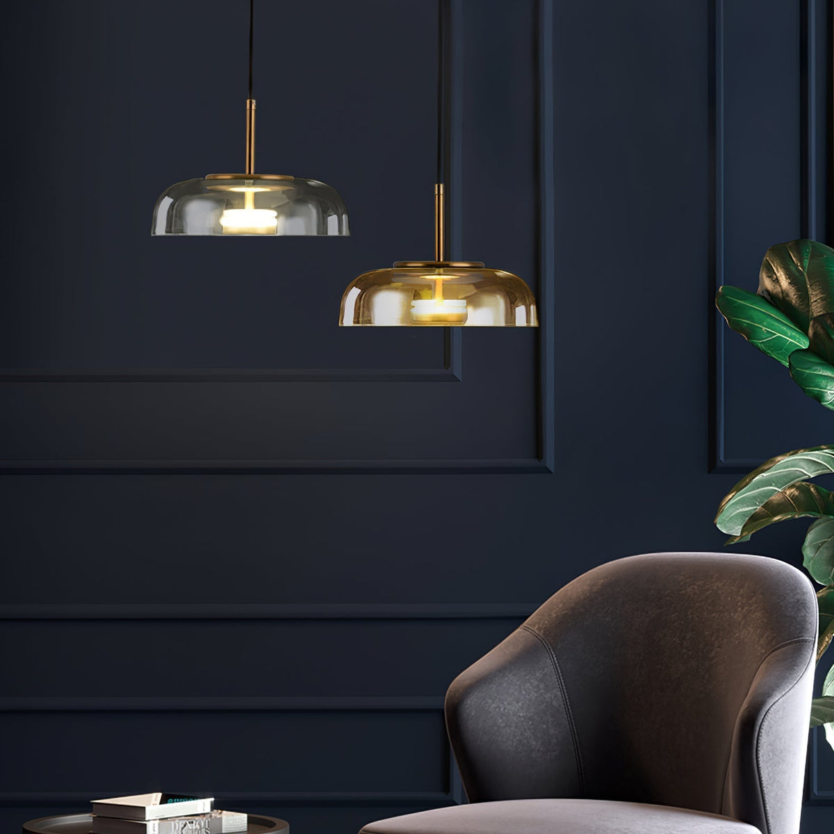 Liorenia Pendelleuchte Transparentes Glas Schlicht