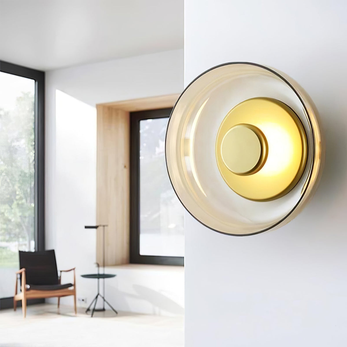 Aether Messing-Glas-Wandleuchte