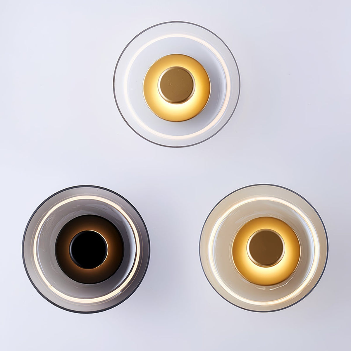 Aether Messing-Glas-Wandleuchte