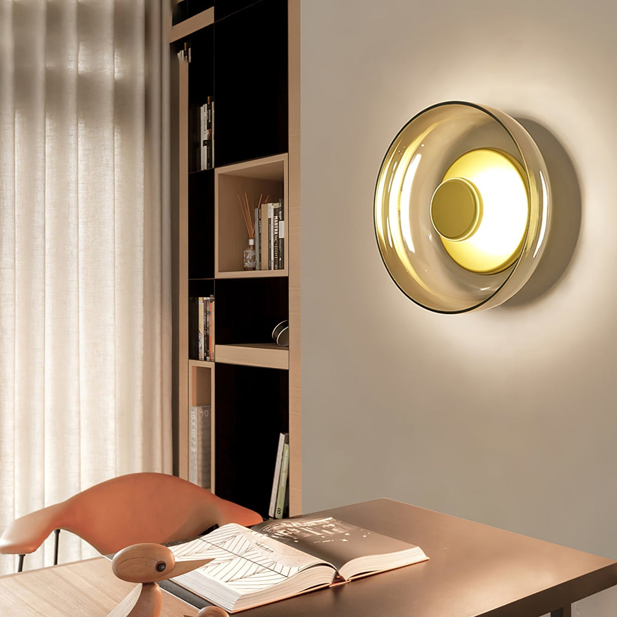Aether Messing-Glas-Wandleuchte