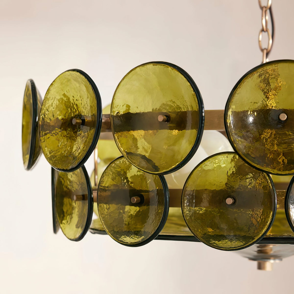 Eirinena Kronleuchter Kronleuchte Murano-Glas-Scheiben Vintage