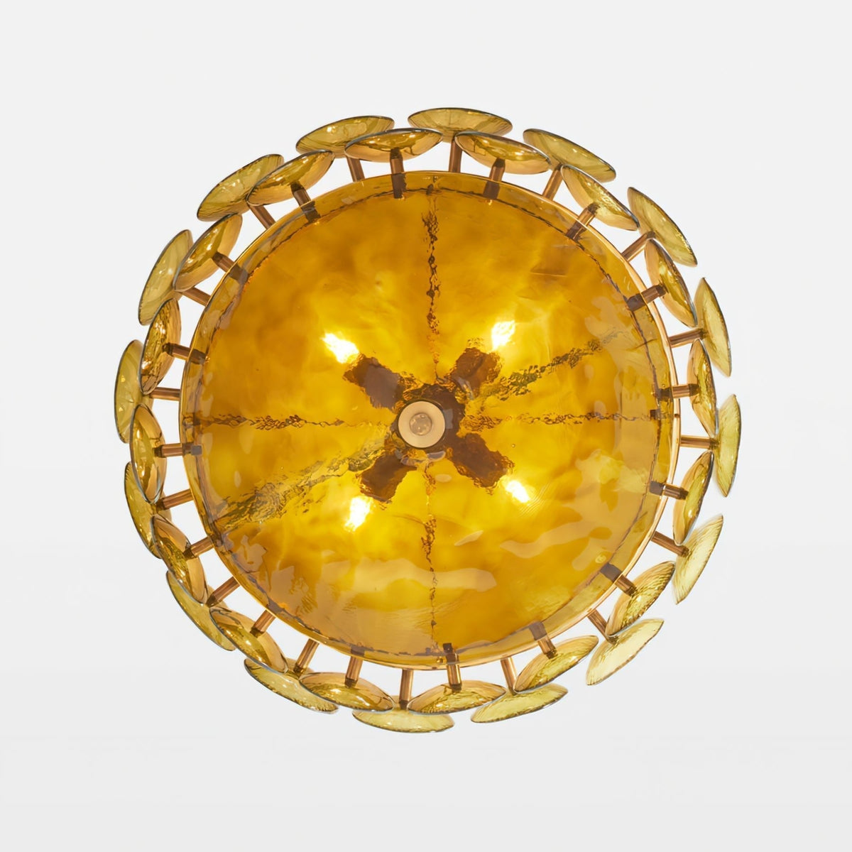 Eirinena Kronleuchter Kronleuchte Murano-Glas-Scheiben Vintage