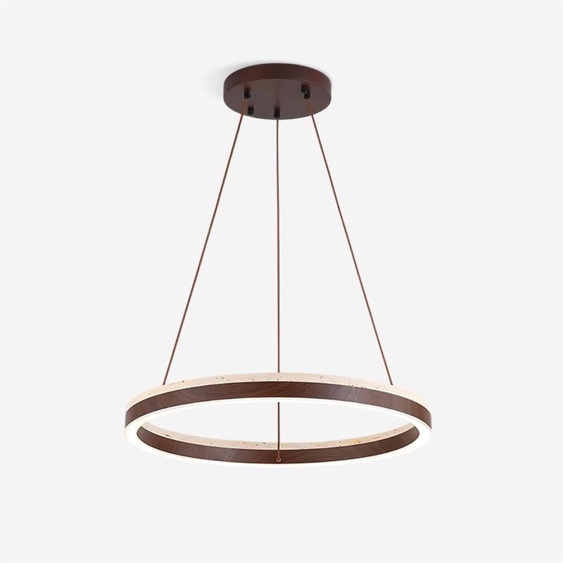 Loren Kronleuchter Travertine Geometrie-Ring
