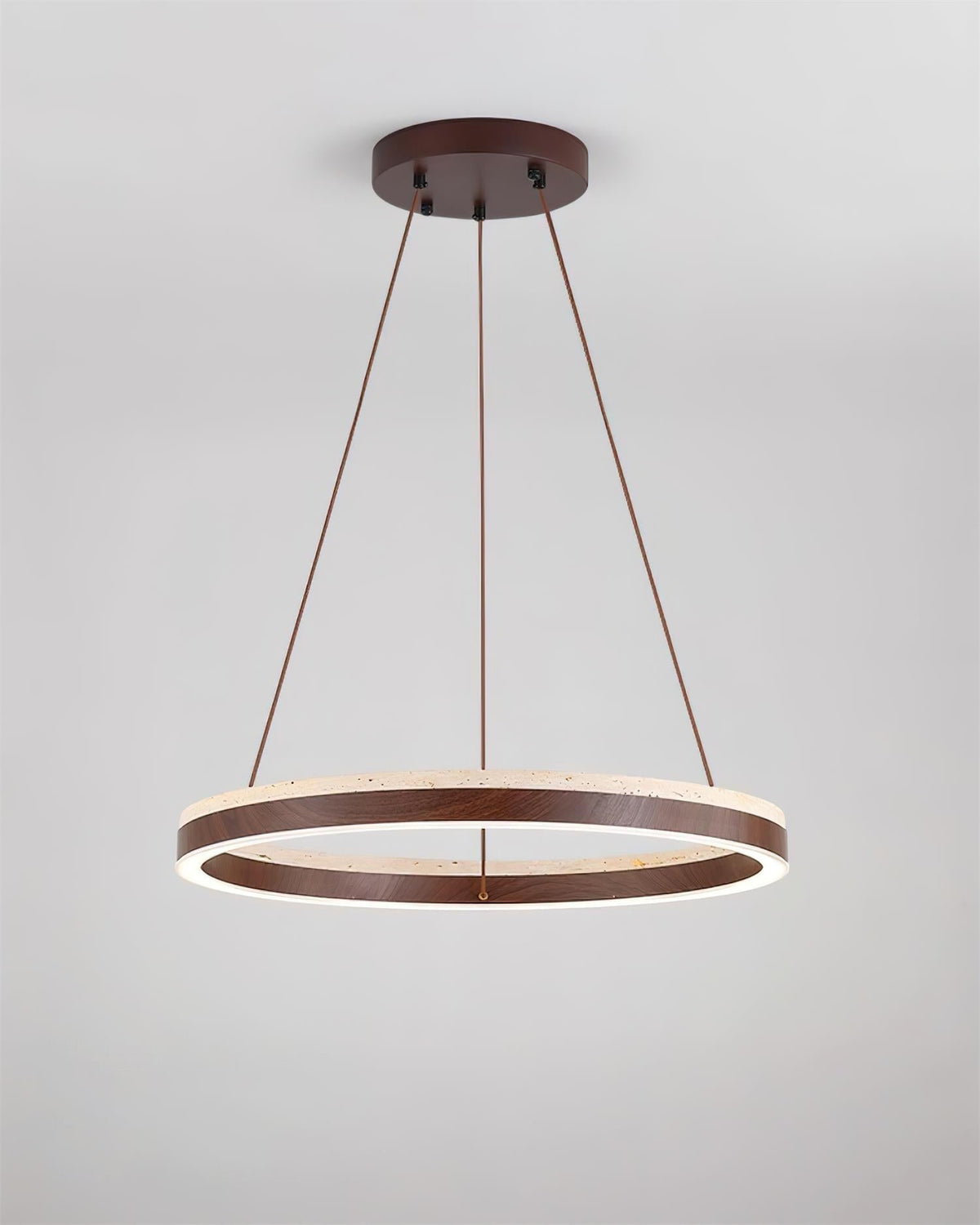 Loren Kronleuchter Travertine Geometrie-Ring