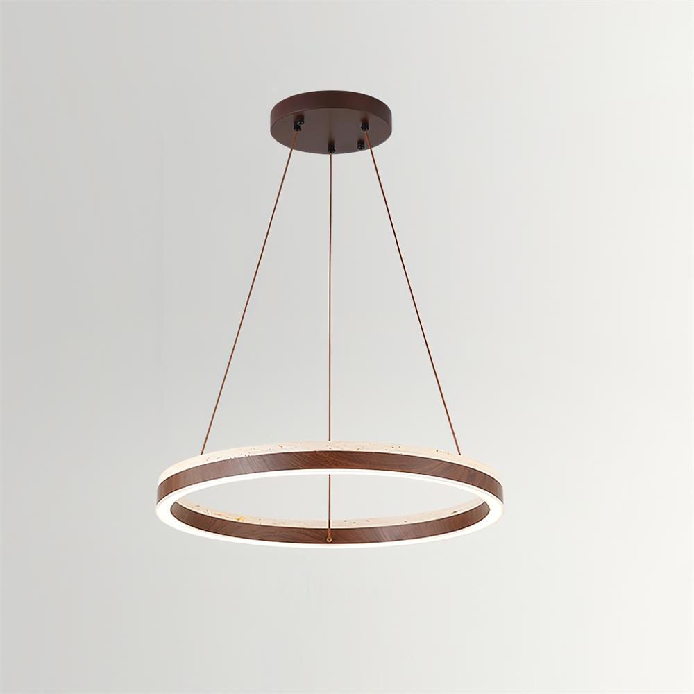 Loren Kronleuchter Travertine Geometrie-Ring