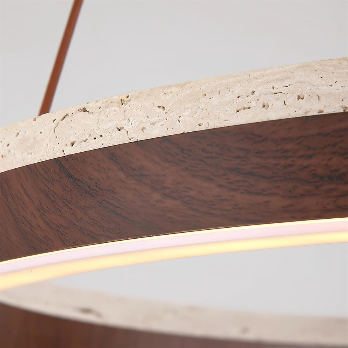 Loren Kronleuchter Travertine Geometrie-Ring