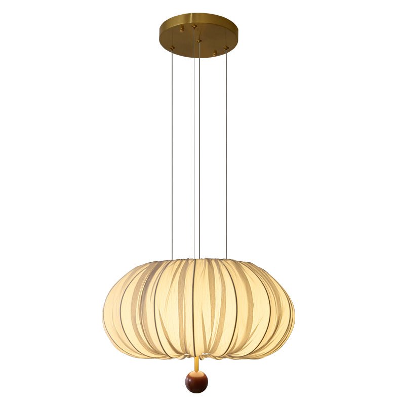 Vasilen Premium nordische Kunst-Ballon-Holz-Stoff-Deckenleuchte