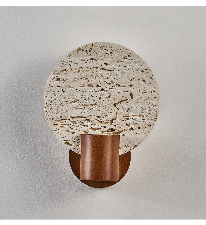 Taveiella Travertine runde Wandleuchte