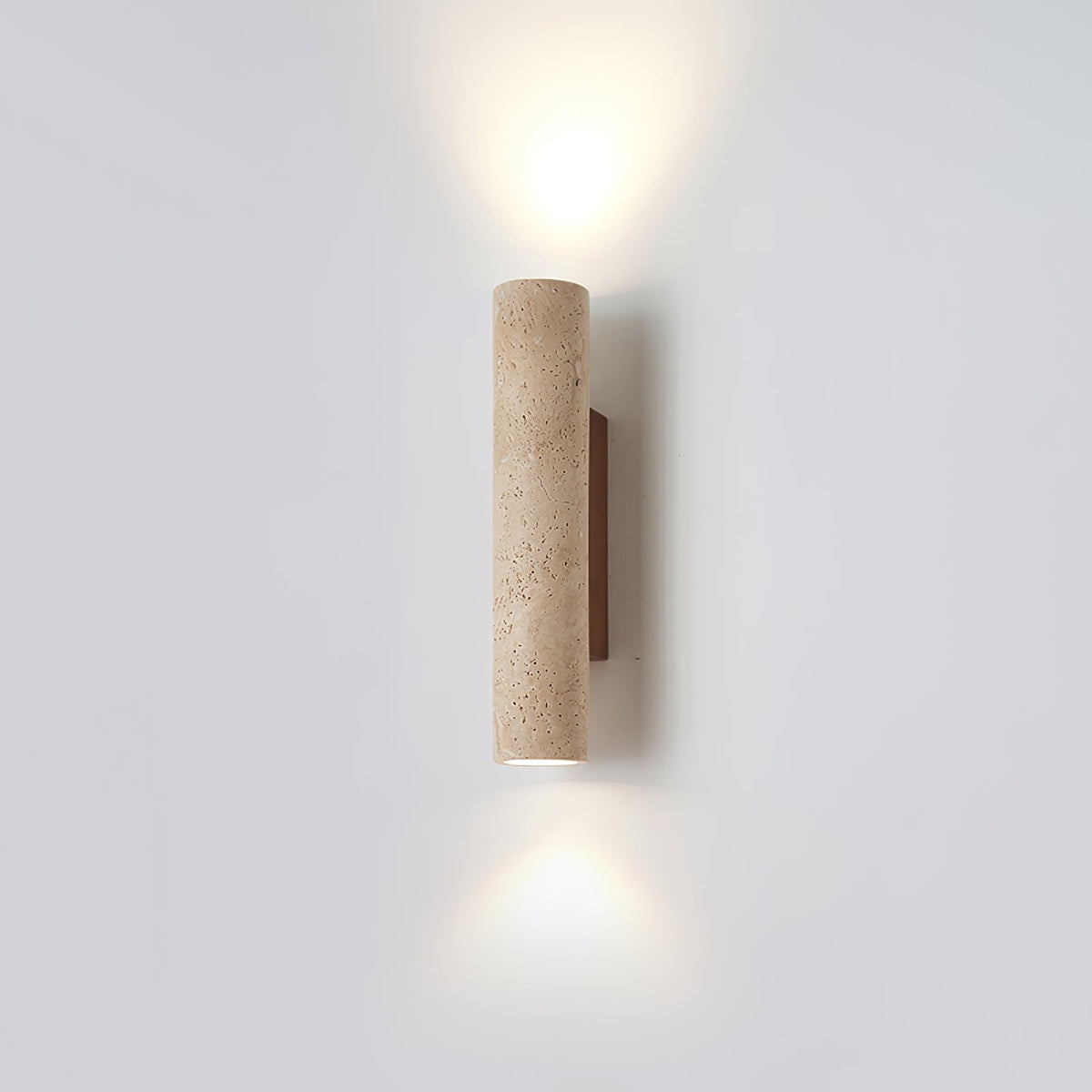 Seranise Slim Cylinder Travertine Wandleuchte