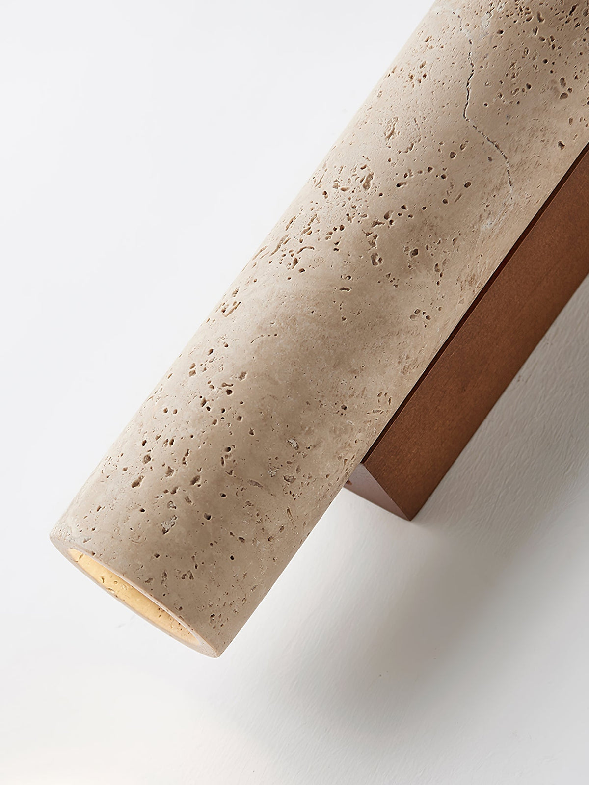 Seranise Slim Cylinder Travertine Wandleuchte