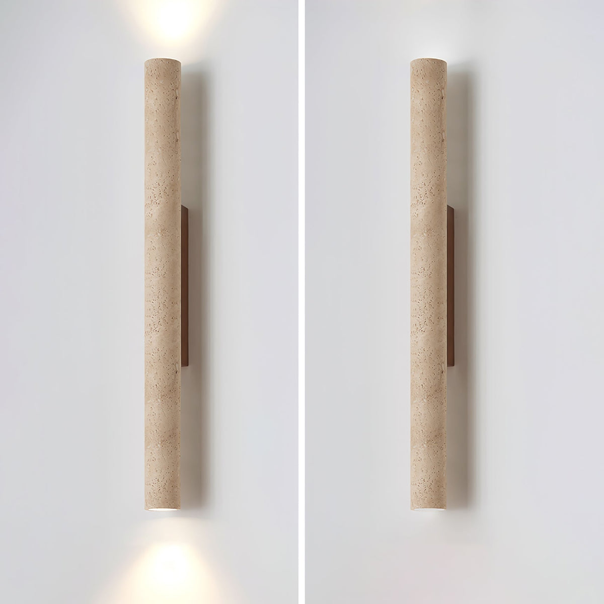 Seranise Slim Cylinder Travertine Wandleuchte