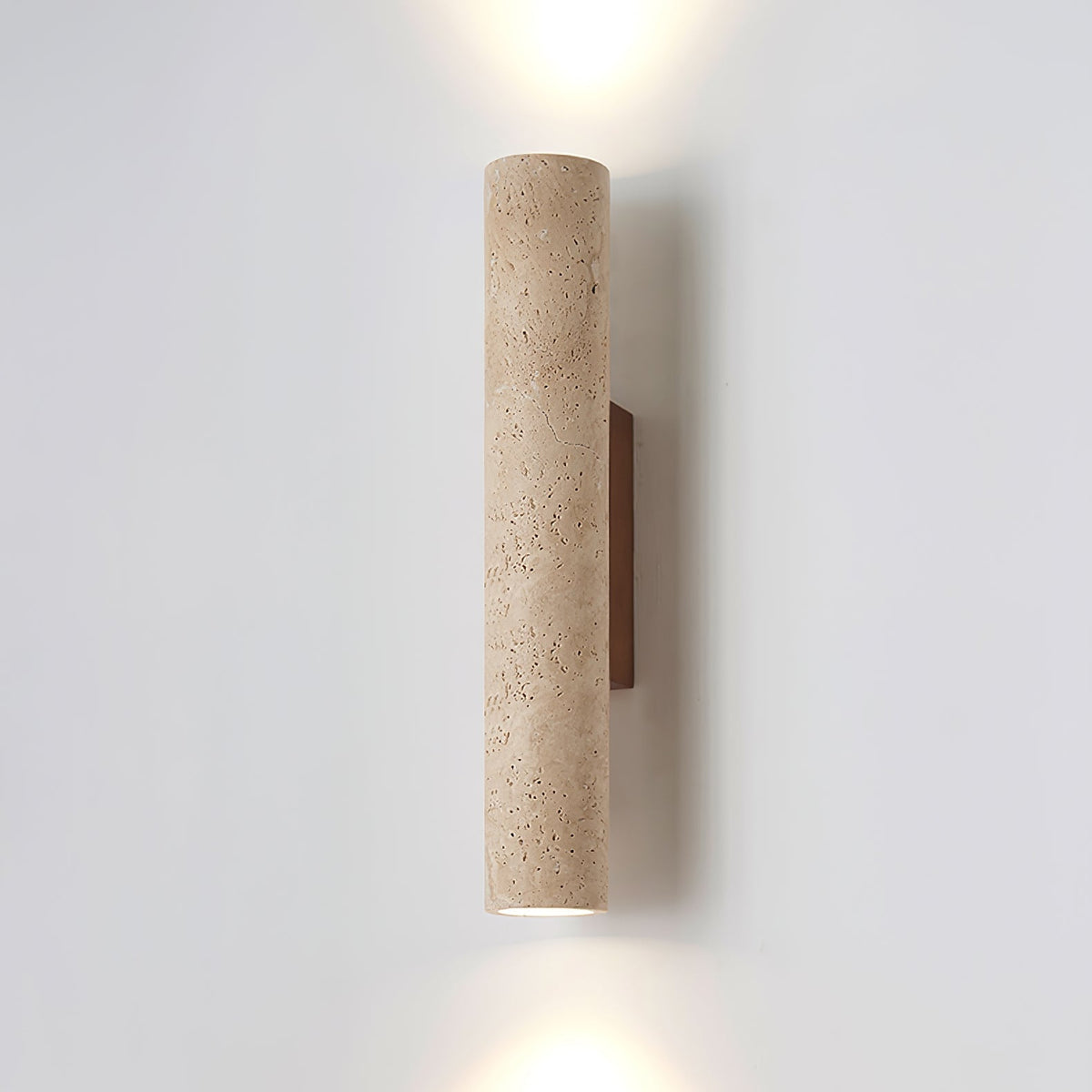 Seranise Slim Cylinder Travertine Wandleuchte