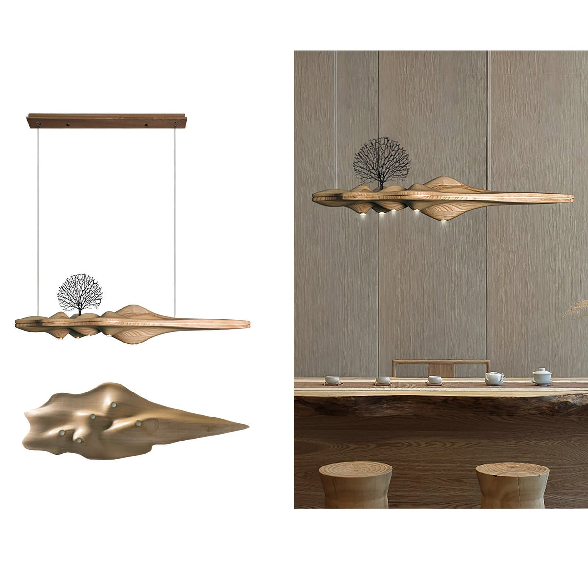 Tolven Premium Elegance Pendelleuchte aus Holz