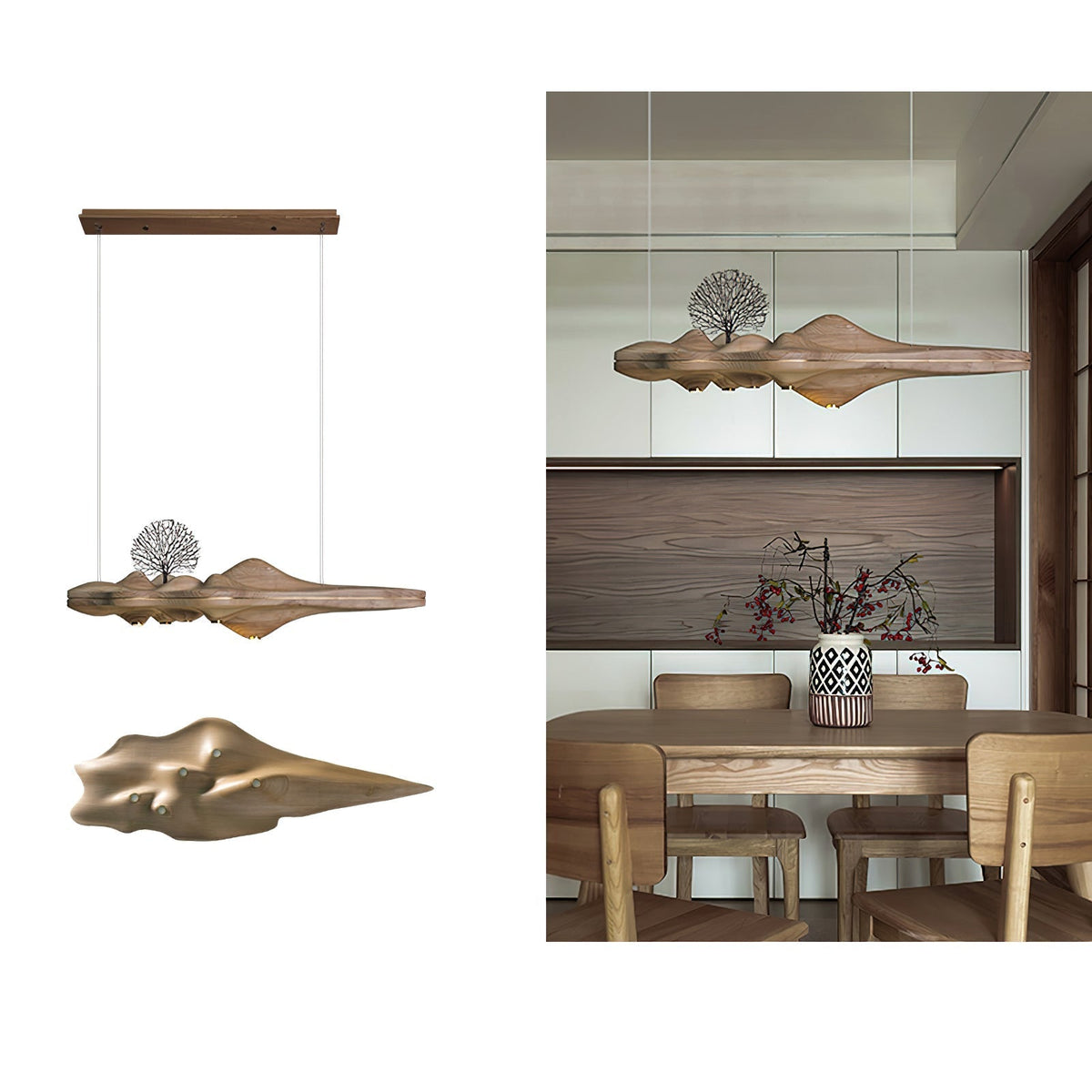 Tolven Premium Elegance Pendelleuchte aus Holz