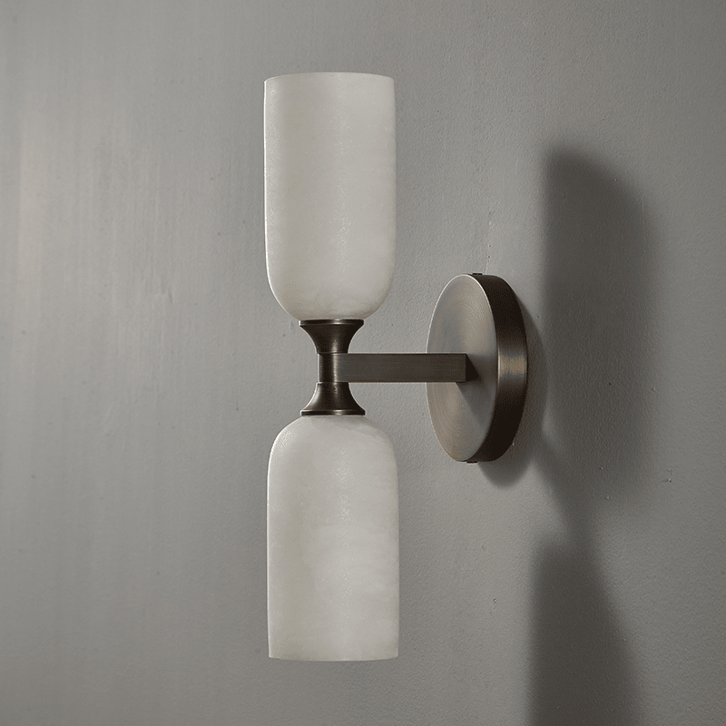 Sabriel Solmira Twin Alabaster Wandleuchte