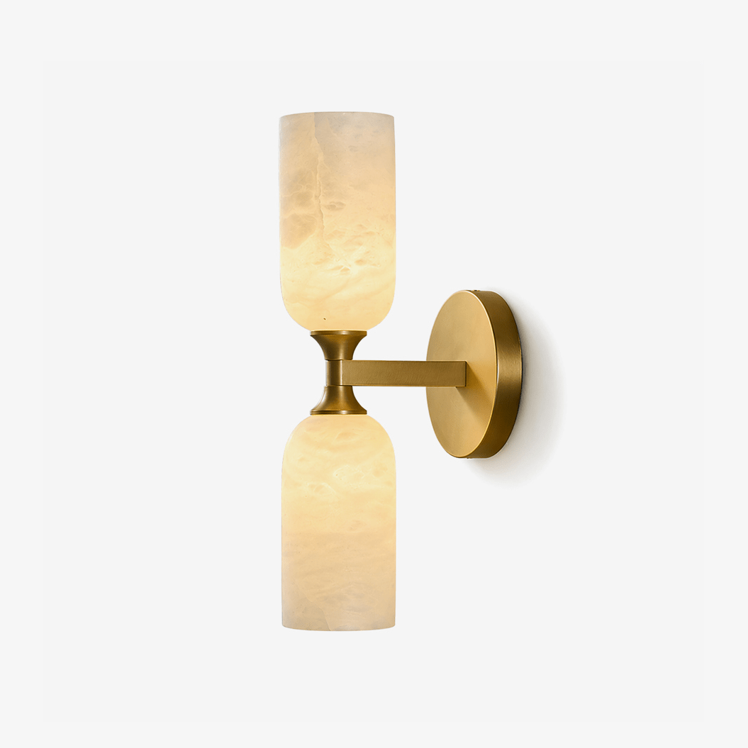 Sabriel Solmira Twin Alabaster Wandleuchte