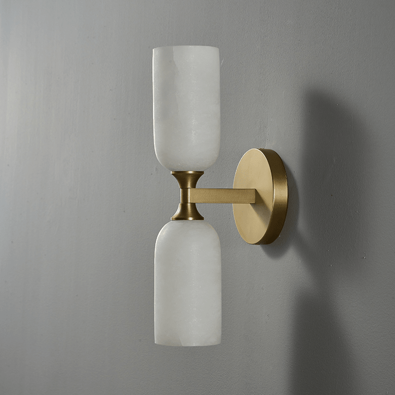Sabriel Solmira Twin Alabaster Wandleuchte
