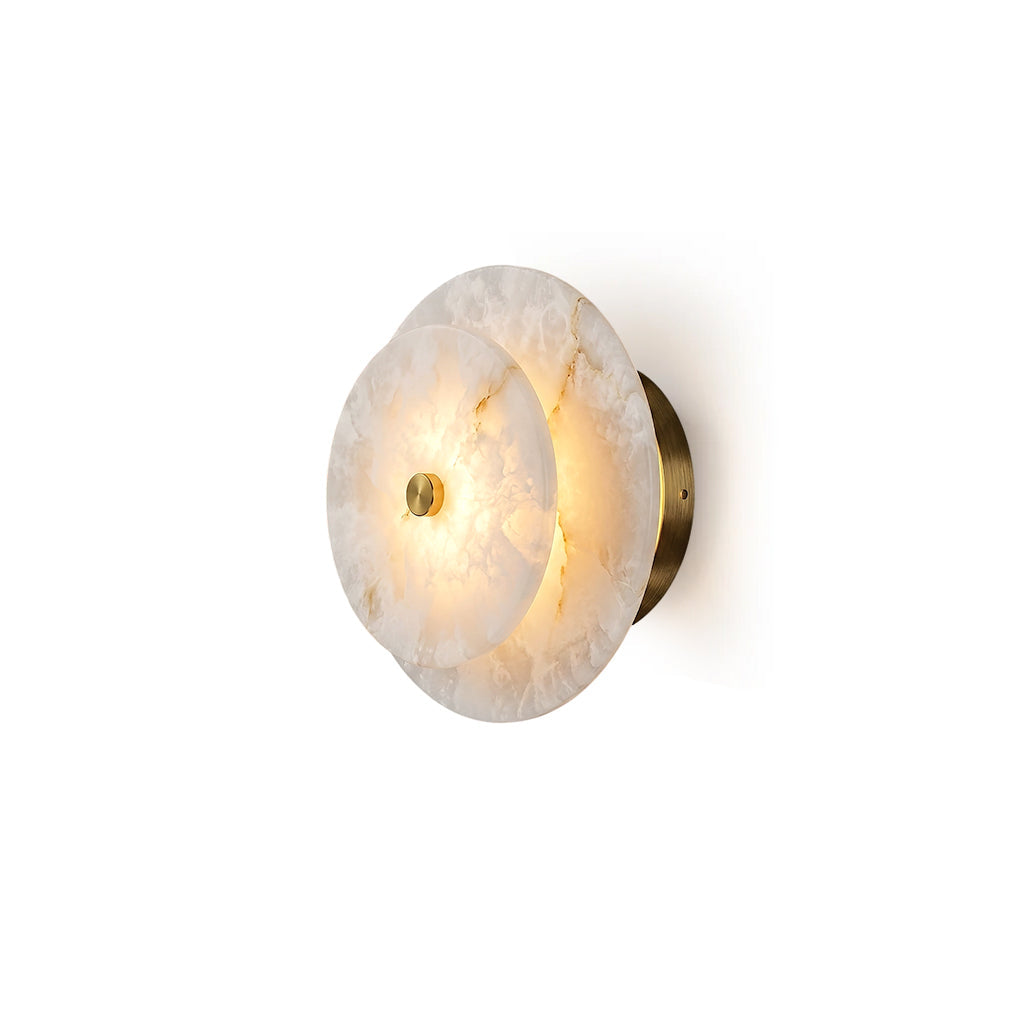 Ravelford Wandleuchte aus Alabaster in Scheibenform